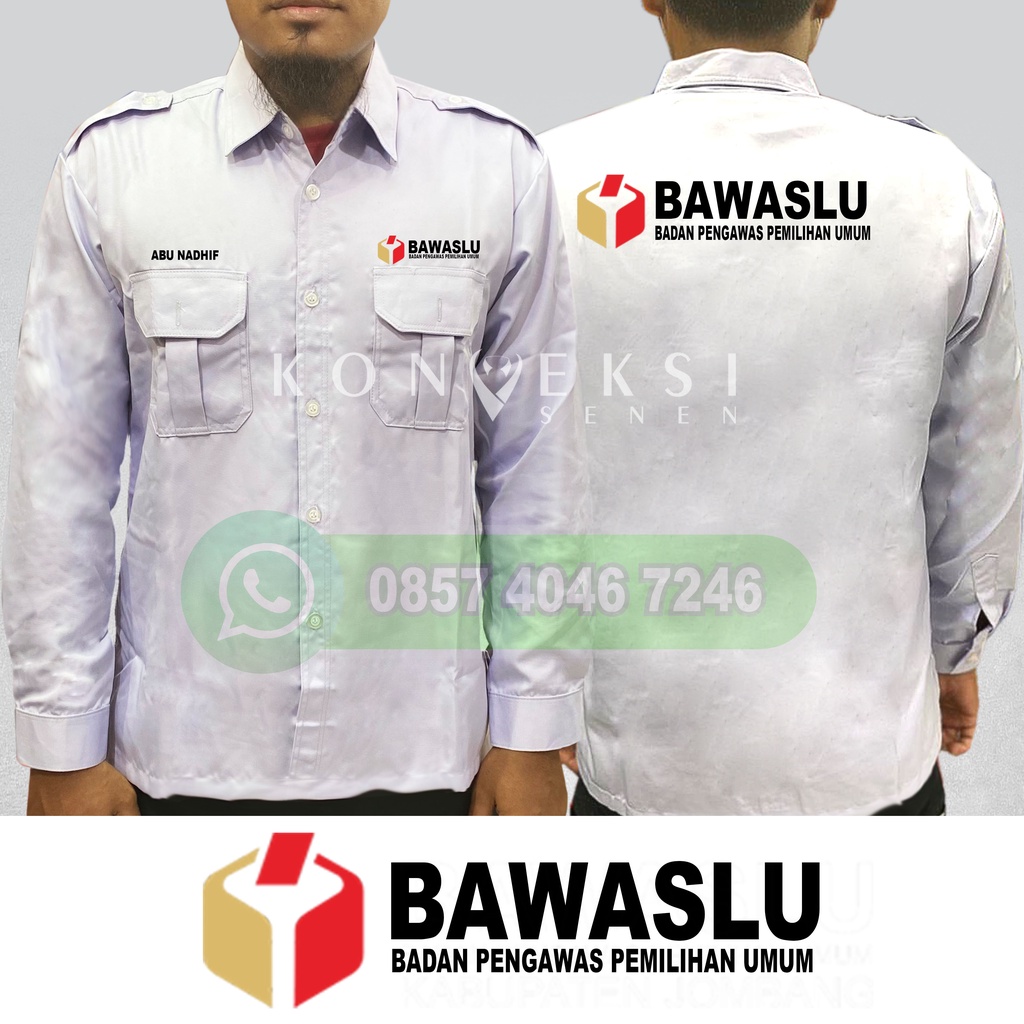 kemeja Bawaslu baju Bawaslu seragam Bawaslu baju kerja Bawaslu kemeja panwaslu baju panwaslu seragam panwaslu full bordir