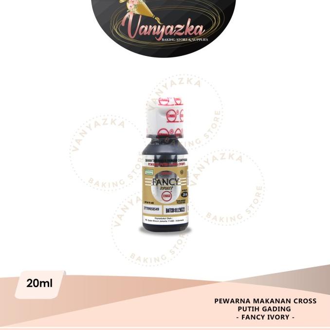 

Pewarna Cross Fancy Ivory/Pewarna Makanan Putih Gading Cross 20ml
