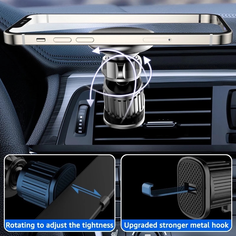 Universal Magnet Car Handphone Holder Multifungsi360 ° Rotatable Air Vent Outlet Mounted Phone Stand Braket Ponsel Mobil Aksesoris Mobil