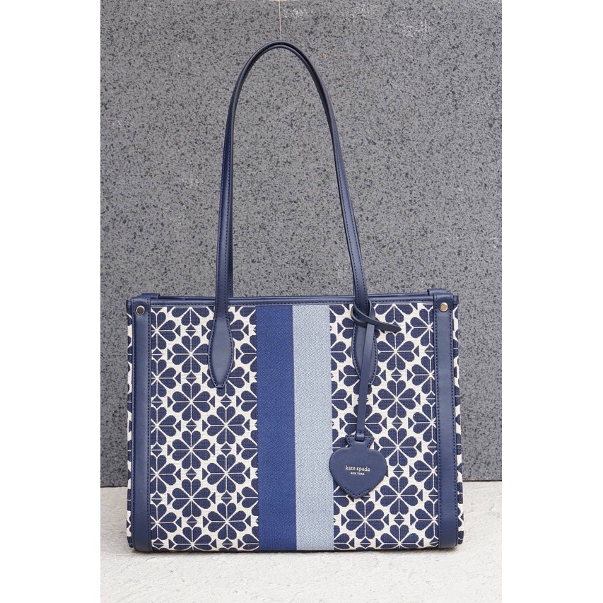 Kate spade market stripe flower jacquard medium tote
