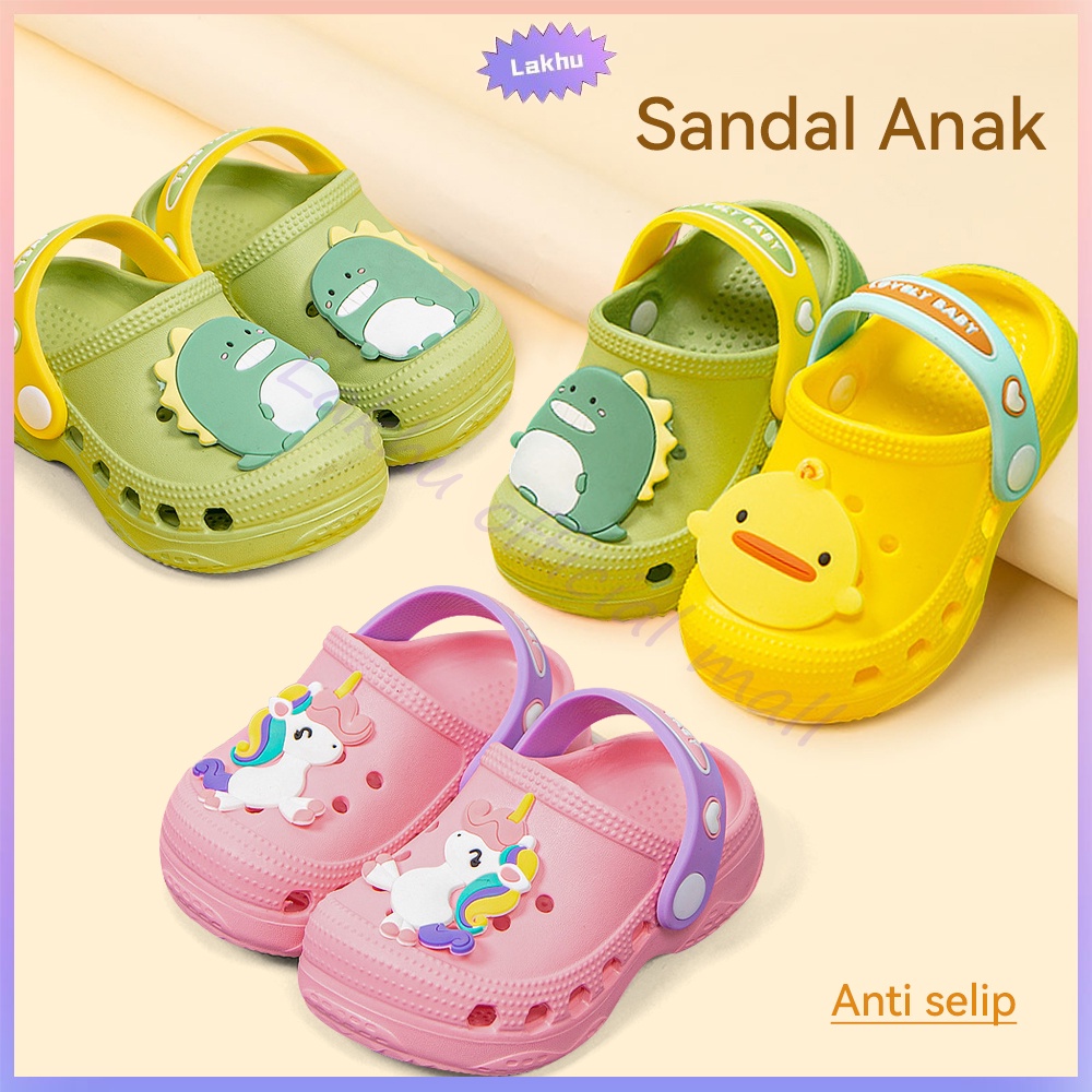 Lakhu sandal anak laki laki perempuan sandal baim anak Bahan EVA Anti -Slip