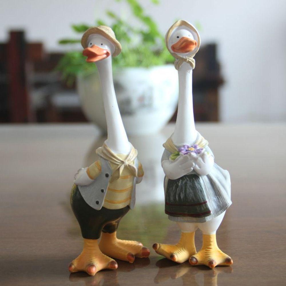 Agustina Duck Craft DIY Handmade Untuk Dekorasi Rumah Ornamen Halaman Kreatif Patung Taman Indah