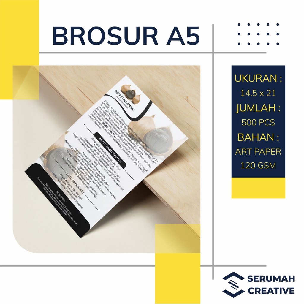 

Ukuran A5 Brosur Flyer Bahan Art Paper 120 gsm 1 Hari