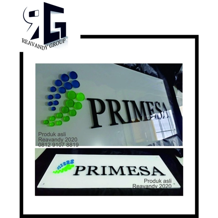 

Paja Plang Nama Timbul / Papan Nama Kantor, Toko, Pt / Logo Timbul