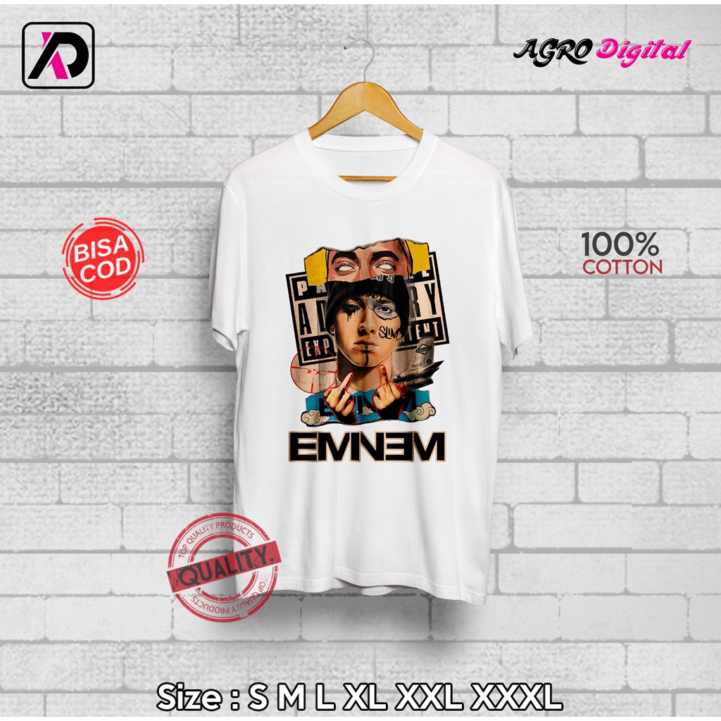 Jual Kaos Custom Eminem Kaos Distro Bisa Desain Sesukamu Shopee Indonesia 