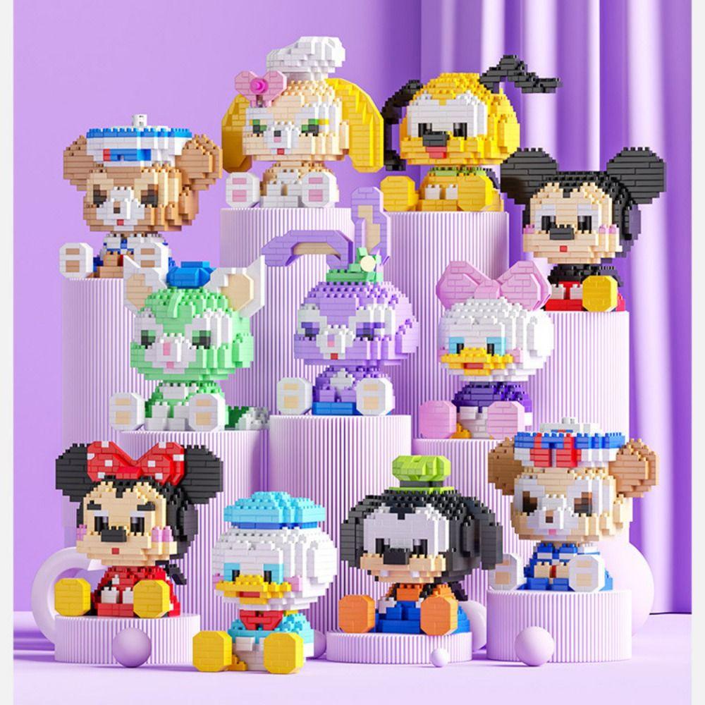 R-FLOWER Buildding Blocks Mini Goofy Pluto Anime Mainan Edukasi Action Figure