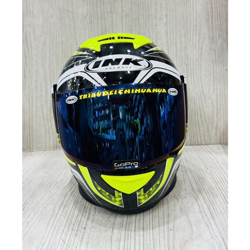 KACA Visor Flat INK CL MAX Iridium Silver Blue Gold Darksmoke Light Smoke + spoiler ink cl max 3d keren dan bagis /gratis stiker Visor