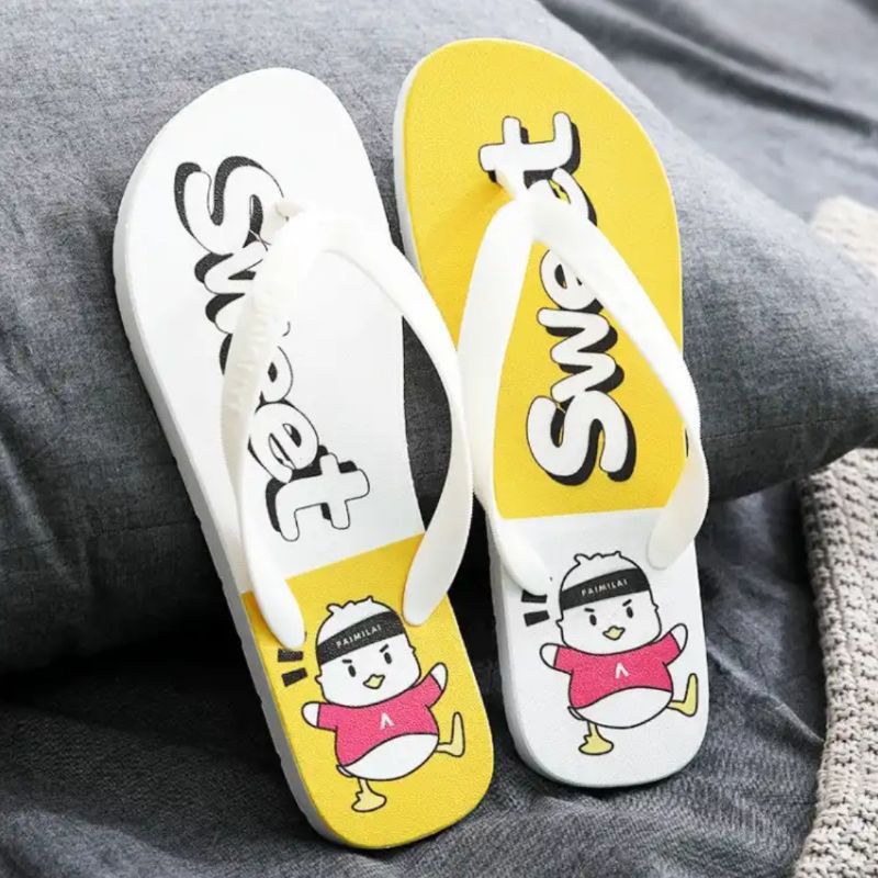 Sandal Jepit Dewasa Unisex Printing Karakter Sweet