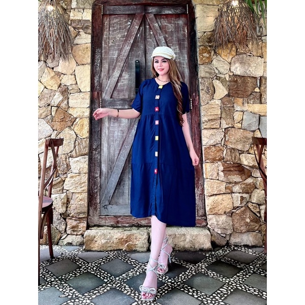 DASTER ANDIN ARAB ADEL KANCING KOTAK || RAYON SUPER GRADE A ORI || MODEL KANCING DEPAN BUSUI &amp; BUMIL LD 110