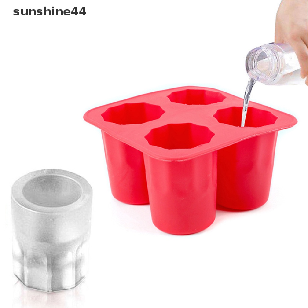 Sunshine Silikon Bentuk Cangkir Es Batu Cetakan Wadah Minuman Es Batu Cup Freeze Mould.