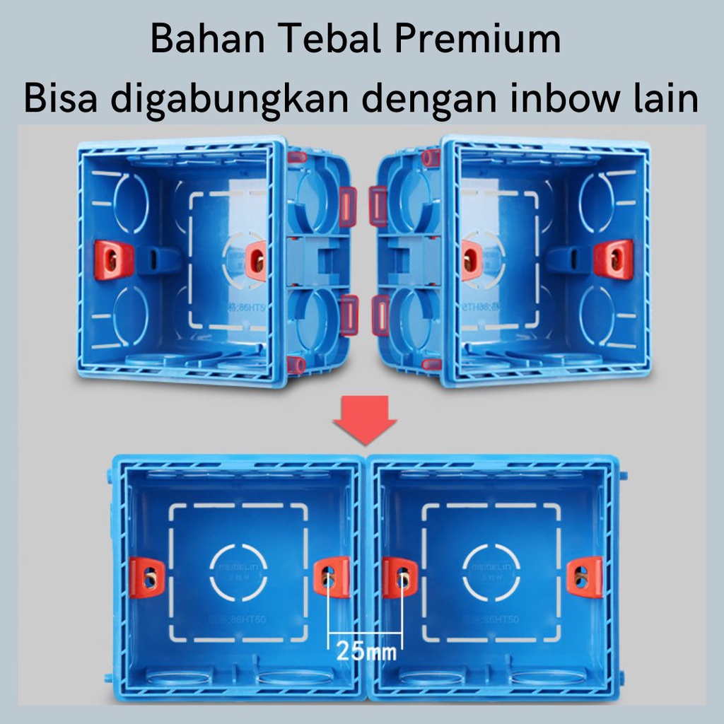 Inbow Dus Mangkok Saklar Bahan Tebal Premium Size 86 Kotak Dus Stop Kontak