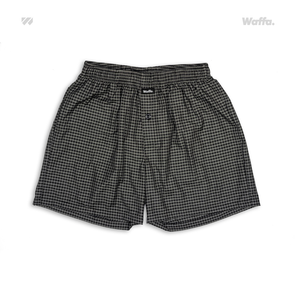Celana Boxer Pria Wanita Waffa Model Kancing Saku