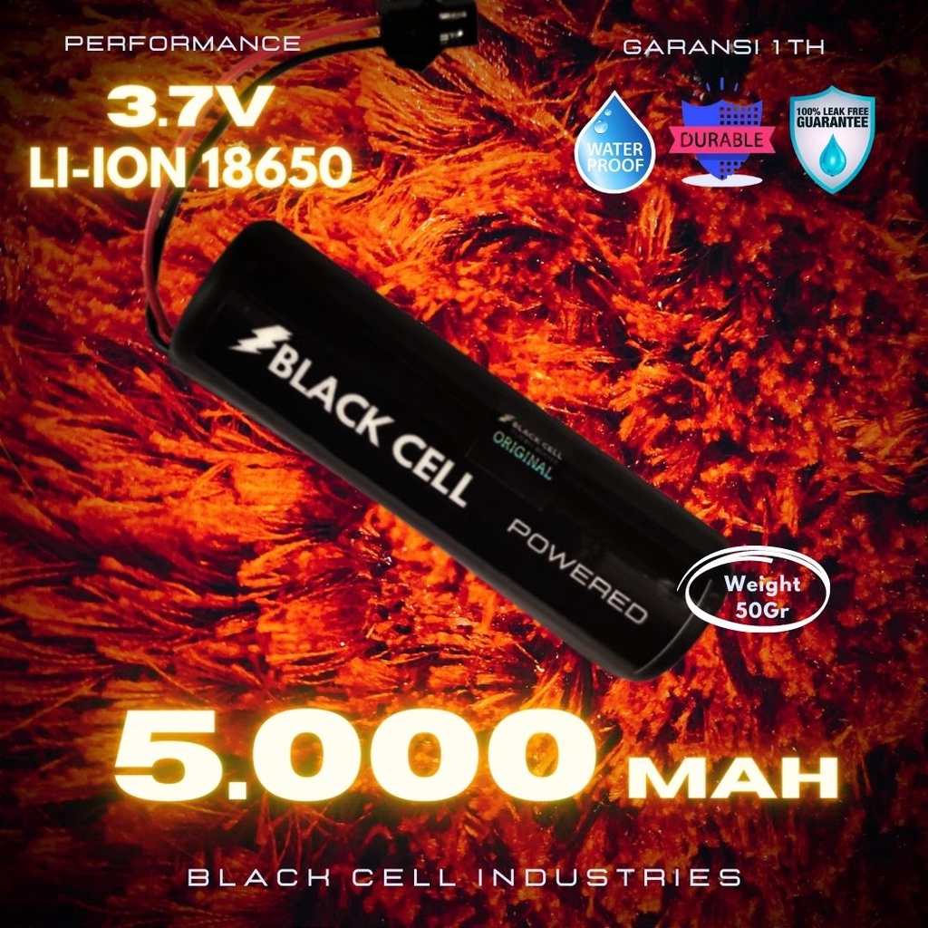 RC Upgrade Battery 18650 3.7V Li Ion 5000Mah BLACK CELL Original Lithium Batre Tahan lama Remot Kont
