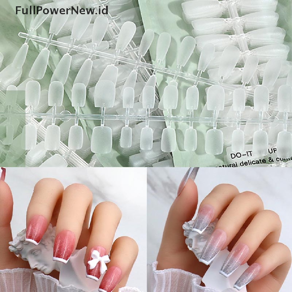 Power 300Pcs Tips Kuku Palsu Kartu Warna Transparan Nail Art Alat Pajangan Praktek ID