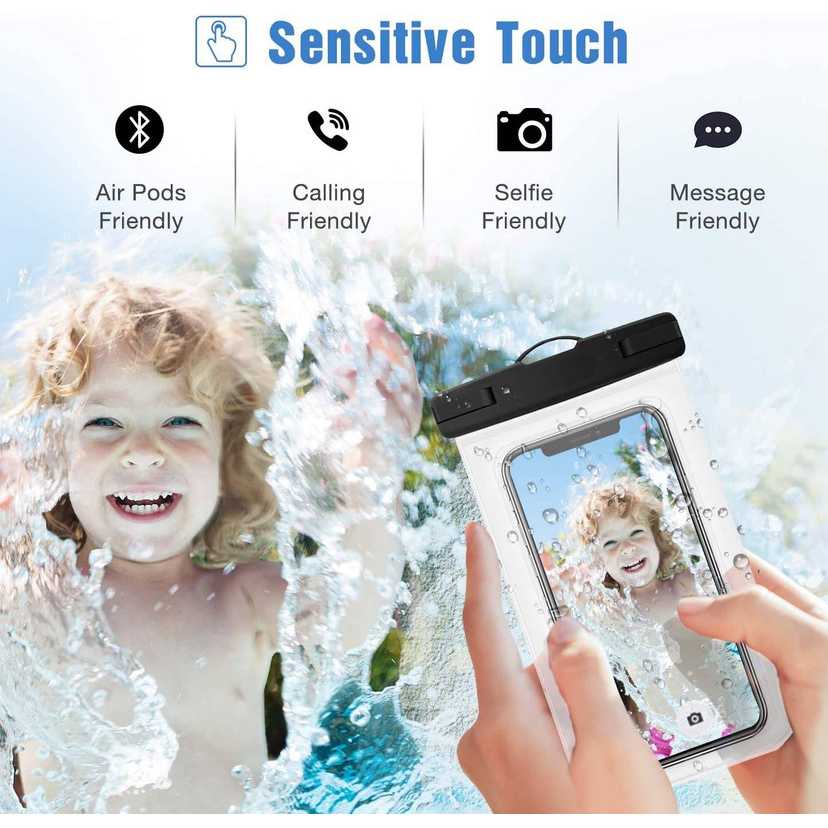 ( 100% BARANG ORI ) AUW Casing Anti Air Smartphone Waterproof 6 Inch - ABS175-100