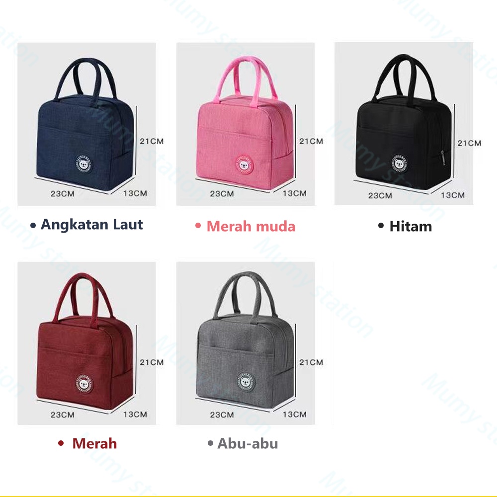 Mumystation tas bekal serbaguna makanan/lunch bag cooler thermal bag/tas lunch box