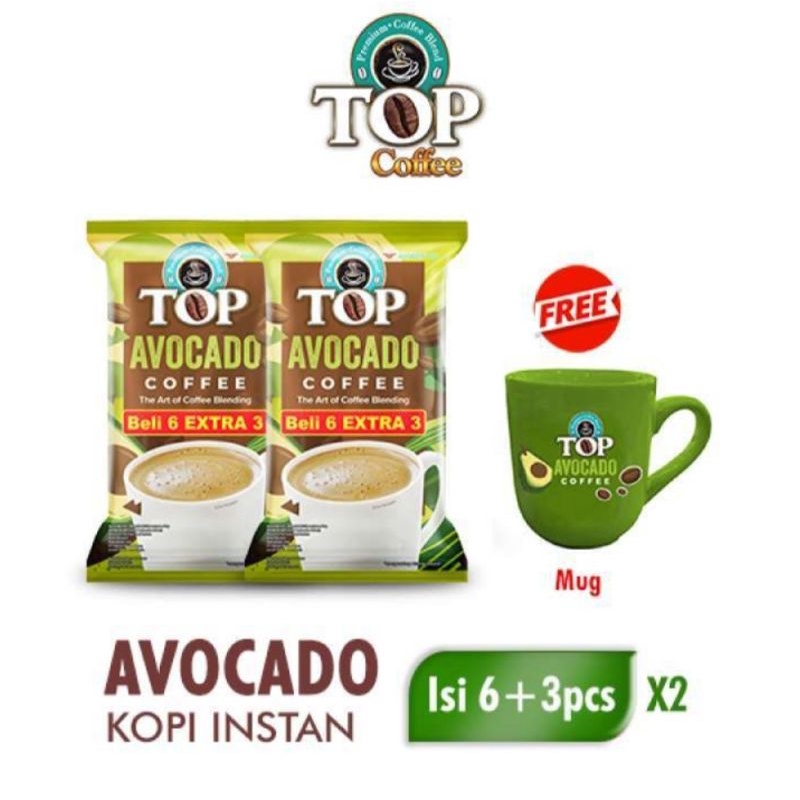 TOP Kopi Avocado [20 gr x 9 pcs] Free Mug