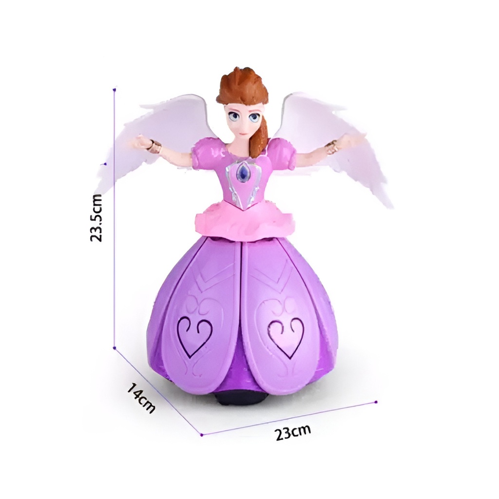 Dancing Angel Mainan Boneka Barbie Elsa Frozen Lampu | Princess | Mainan Boneka Robot | Lucu