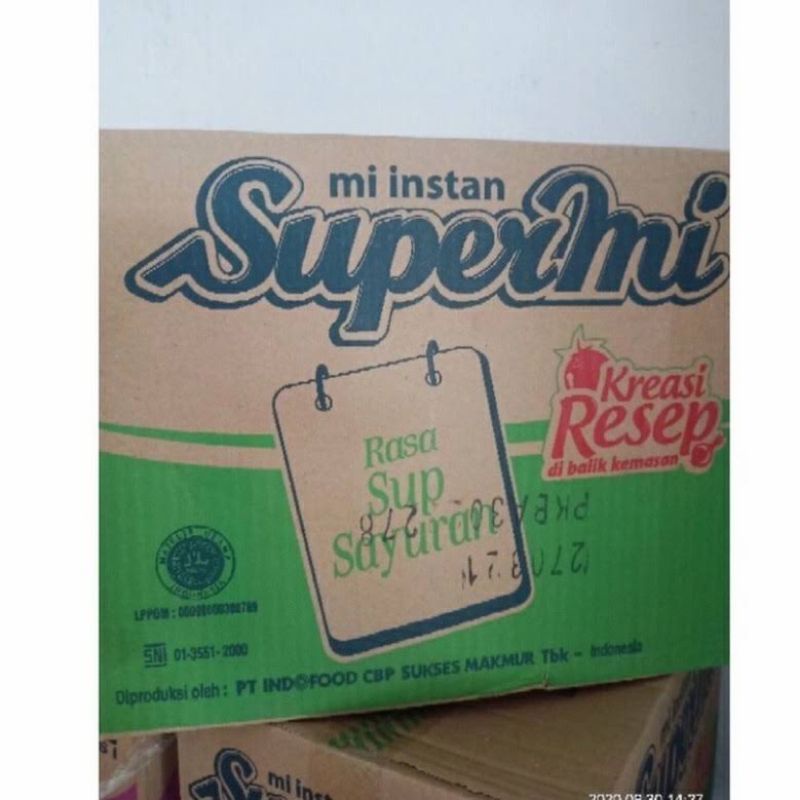 

Supermi Mie Instan Sup Sayuran 1 dus (40 pcs)