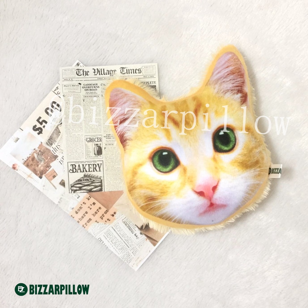 BIZZARPILLOW PAKET BANTAL KEPALA KUCING SIZE S ISI 6PCS BZ346