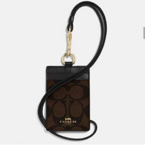 

Coach lanyard id mahogany