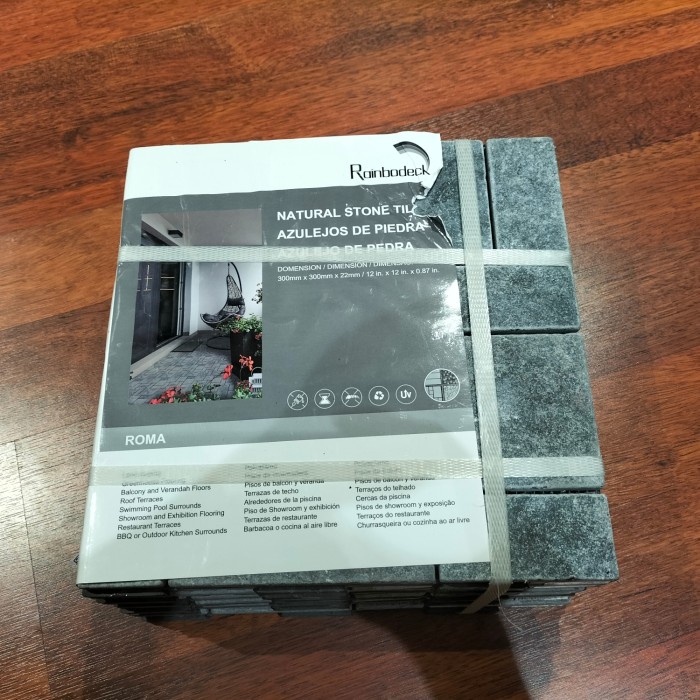 

Paja Rainbodeck Quick Deck Stone Roma 30X30 Cm - Abu-Abu