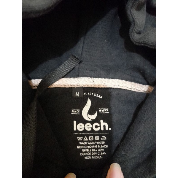 jaket hoodie Leech size M