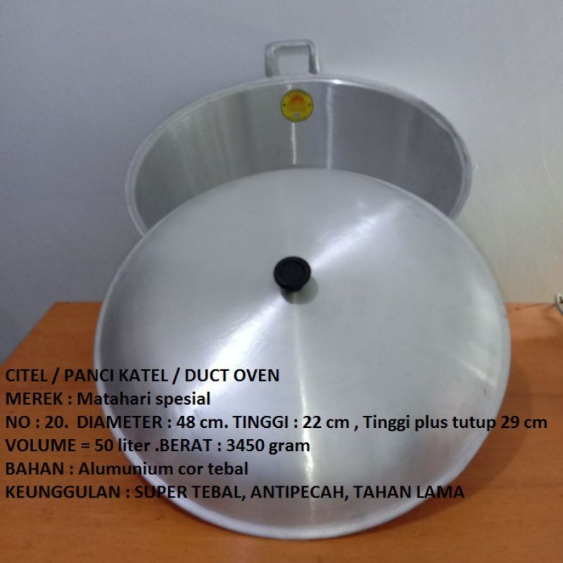 panci citel cap matahari no 20