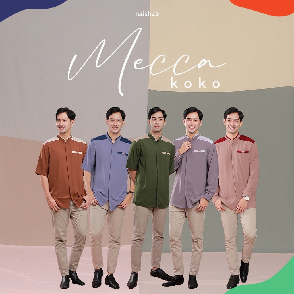 Naisha Official / Mecca Koko Dewasa / Mecca Family Set / Baju Koko Dewasa / Baju Couple Naisha / Sar