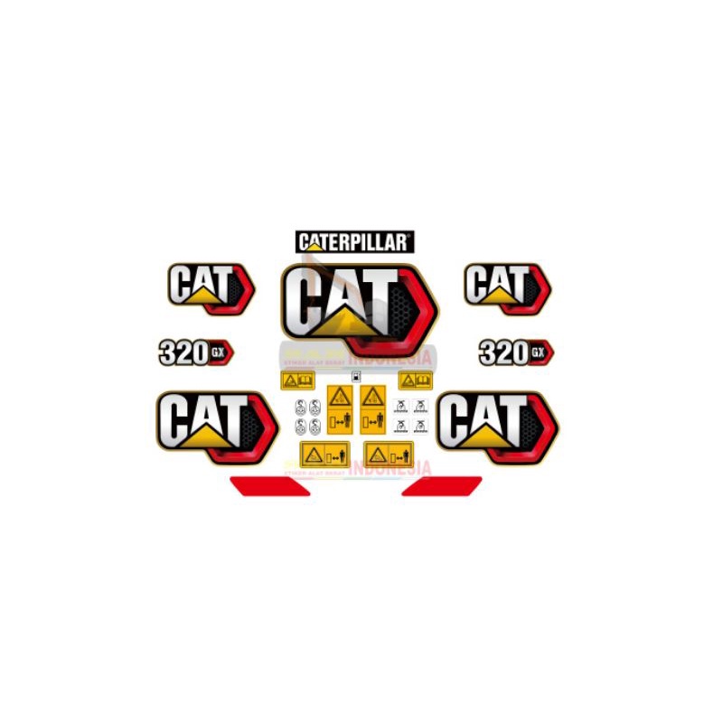 Stiker Excavator CATERPILLAR CAT 320 GX