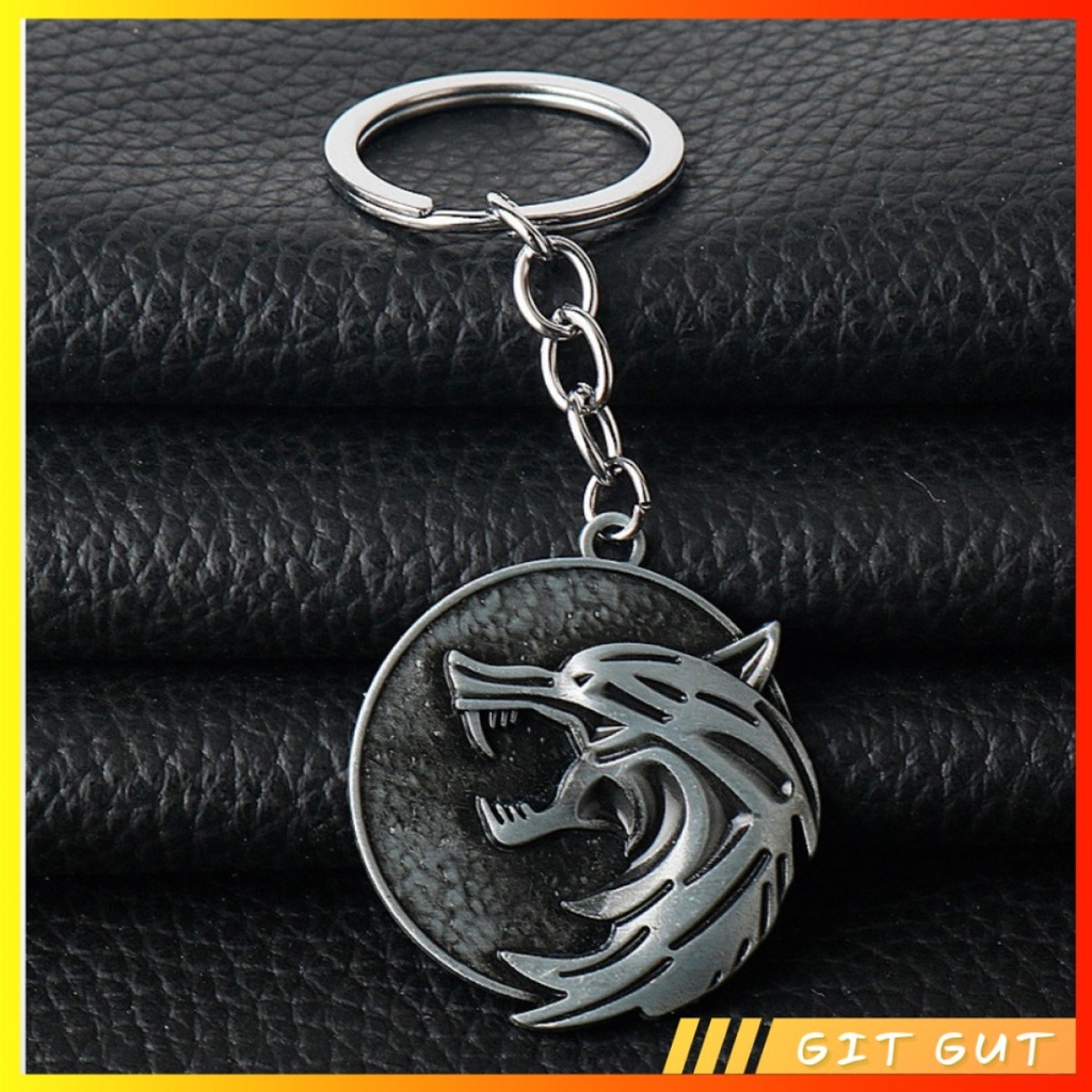 Keychain Gantungan Kunci The Witcher School of The Wolf Logo