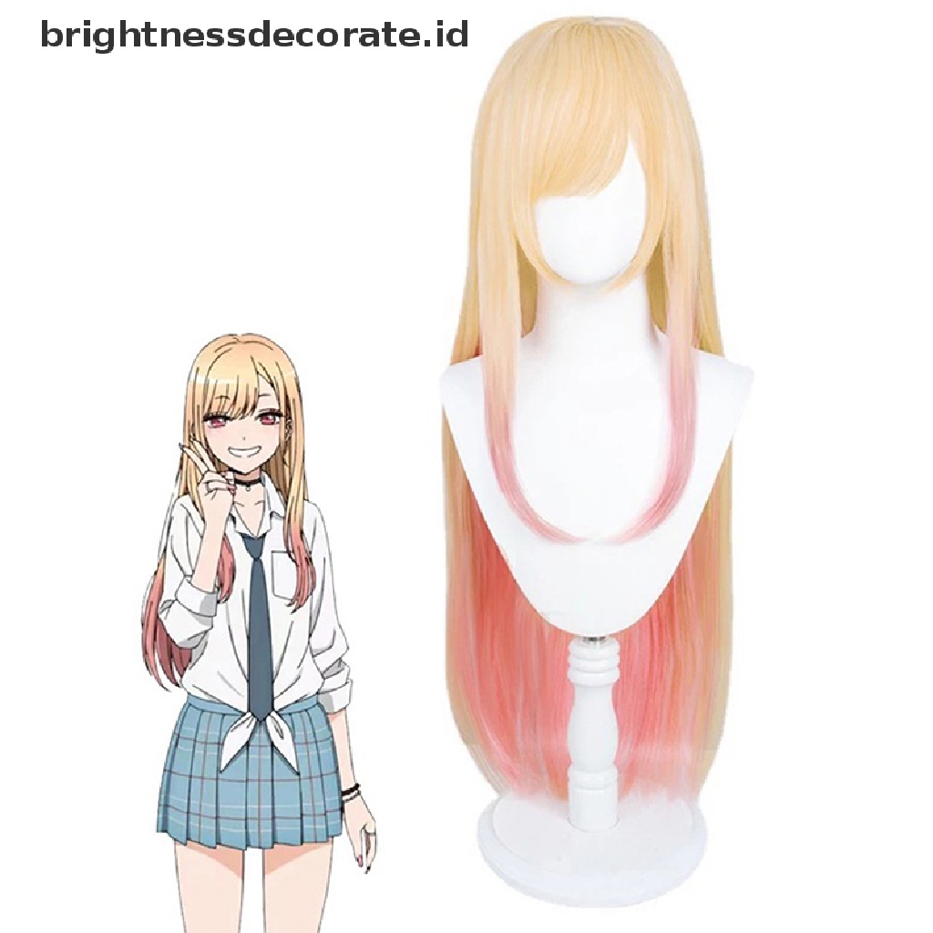 [Birth] Anime My Dress-Up Darling Marin Kitagawa Cosplay Wig Rambut Gradasi Kuning [ID]