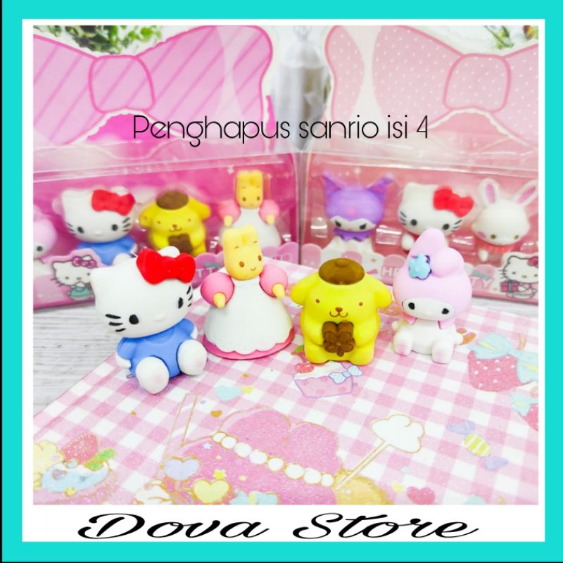 

penghapus box mewah sanrio isi 4pcs