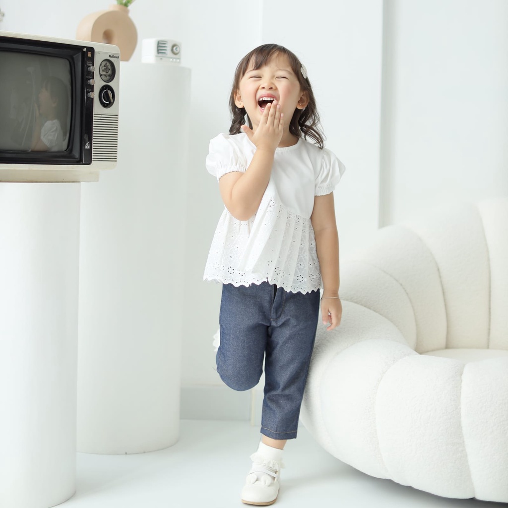 KIDDIEPODS - Emily Top / Baju anak perempuan / Blouse Anak perempuan / Atasan anak perempuan 1-10 tahun