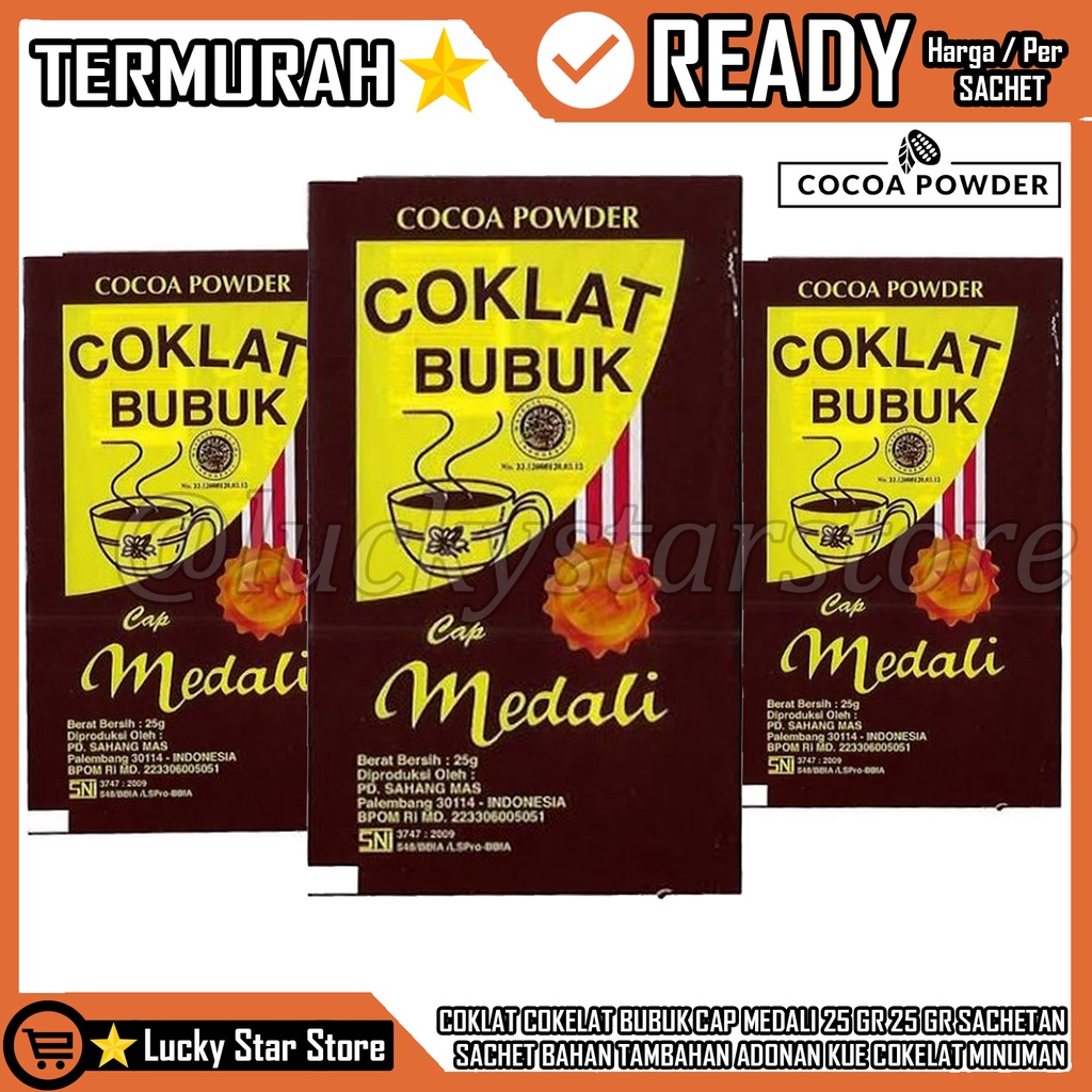 

COKLAT COKELAT BUBUK CAP MEDALI 25GR COCOA POWDER 25 GR SACHETAN SACHET BAHAN TAMBAHAN ADONAN KUE COKELAT MINUMAN MINUM SERBUK PUDER CHOCOLATE Belgian VANHOUTEN VAN HOUTEN KOKOA ROMAN ROYAL Dark PAHIT MANIS CAMPURAN BAHAN