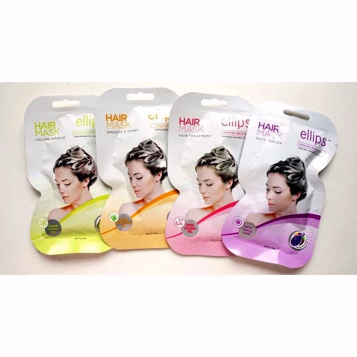 Ningrum - ELLIPS Hair Mask Sachet 20gr | Perawatan Masker Rambut Vitamin Rambut Treatment Original BPOM - 5511