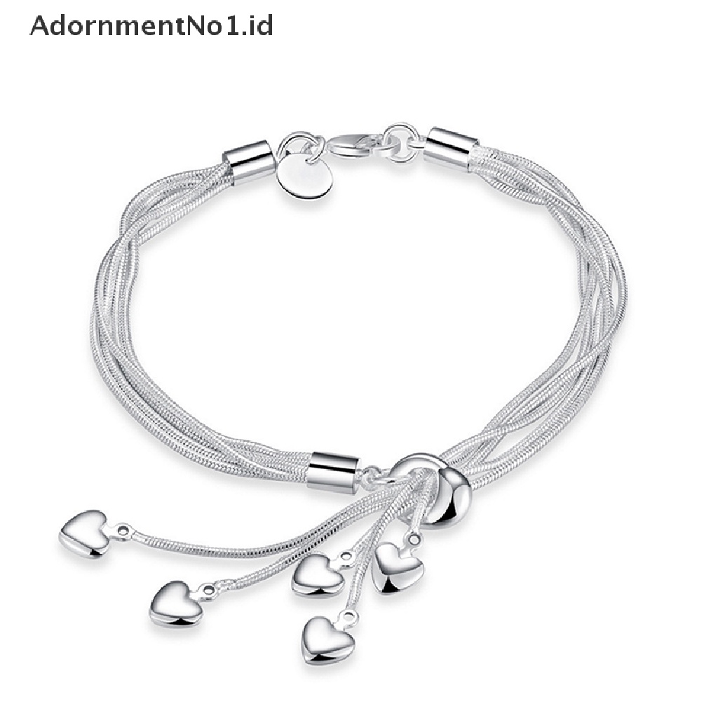 [AdornmentNo1] Gelang Tangan Wanita925 Perhiasan Perak Sterling Rantai Ular Wanita Kualitas Top [ID]