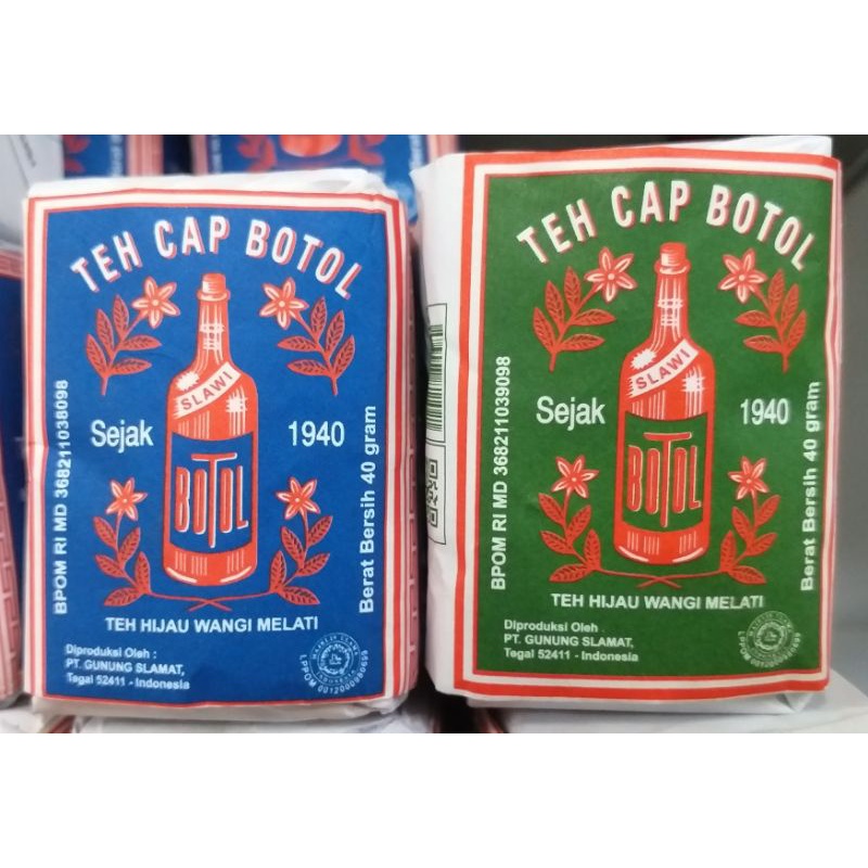 

KZ - teh cap botol 40g hijau & biru