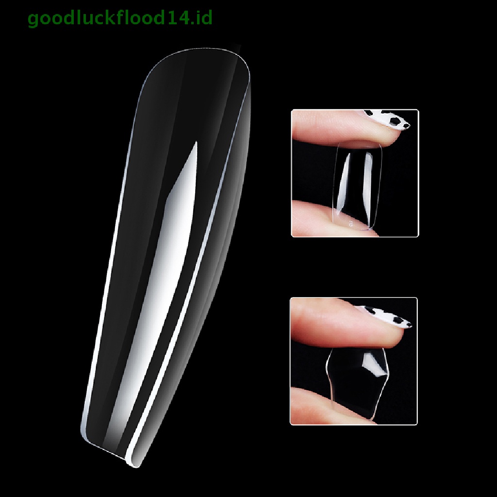 [GOOGFOUR] 480pcs Ballerina Tips Kuku Palsu Peti Jenazah Full/Half Cover DIY Manicure Tools [TOP]