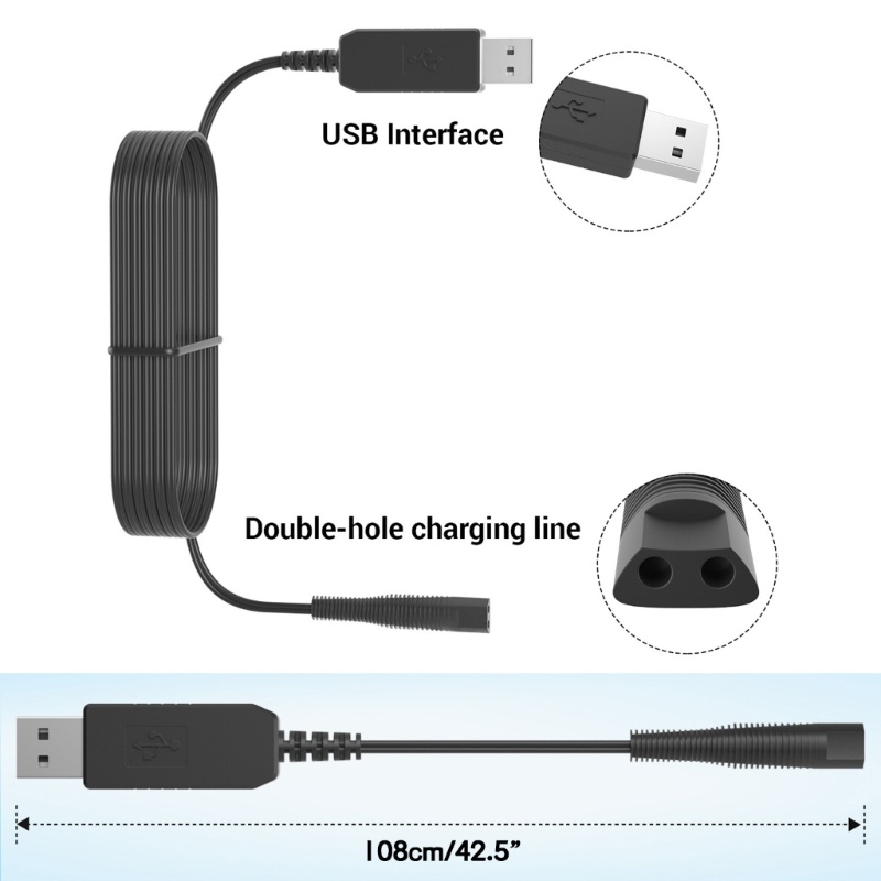 Zzz Alat Cukur Elektrik Charger Kabel Power Untuk Seri3 /7X5 /1 /9 Razor 370 3040s