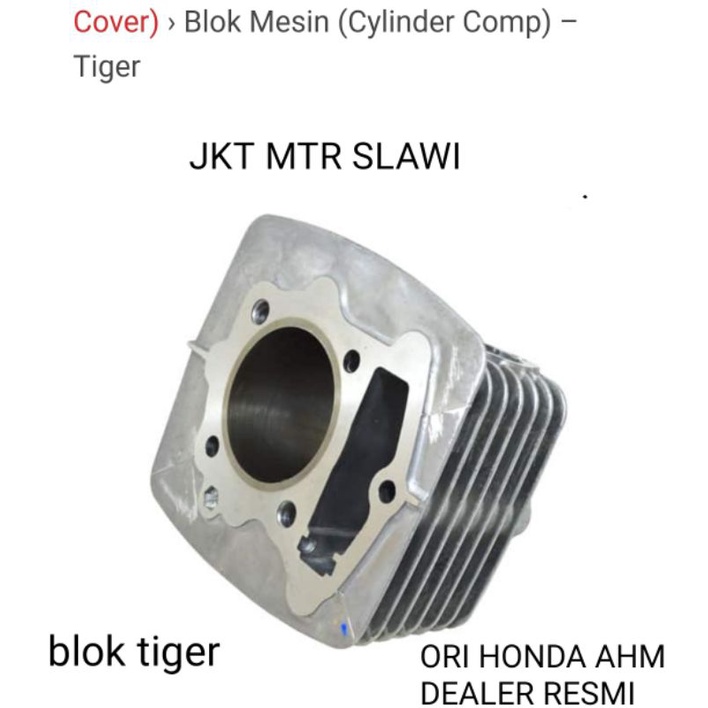 12100-KCN-003 block mesin cylinder comp motor tiger 2000 tahun 1993 -2006 ori Honda