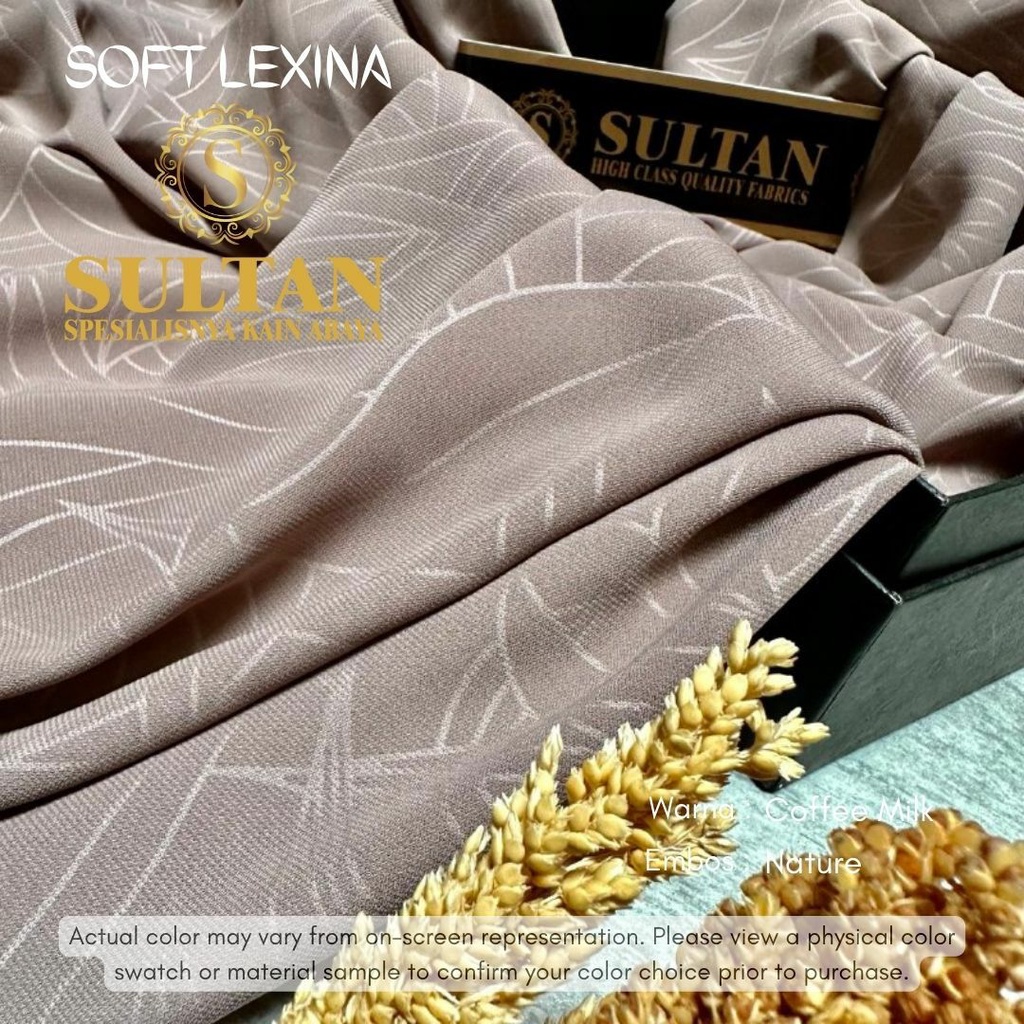 50CM EMBOS NATURE SOFT LEXINA COFFEE MILK KAIN ABAYA SULTAN (MEREK LAMA: SOFT LEXUS)