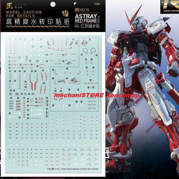 Water Decal Rg Astray Red Frame Gundam Rg019 By Artisan Club