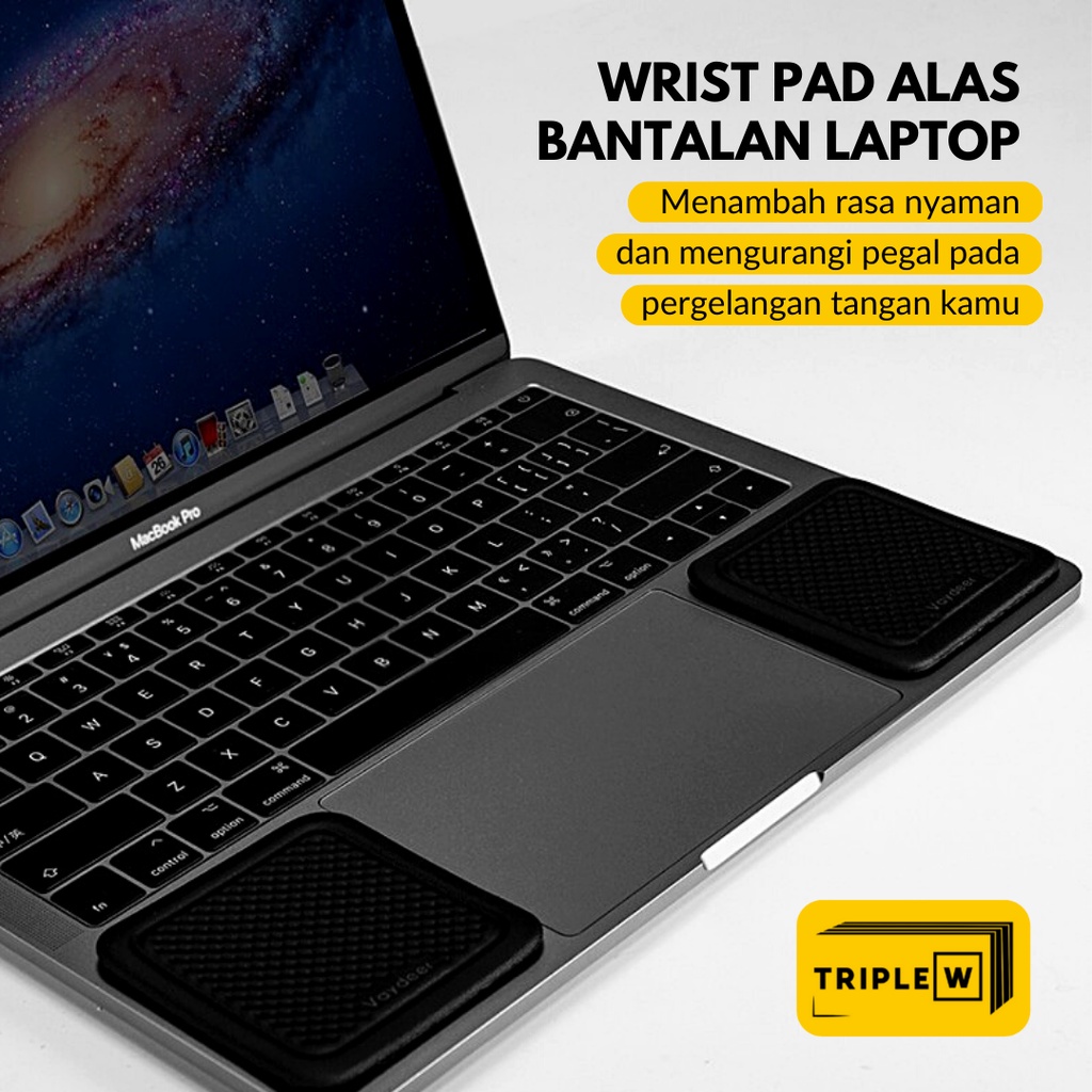 Triple W Silicone Laptop Palm (2 Pcs) Wrist Pad Alas Bantalan Pergelangan Tangan Notebook Silikon