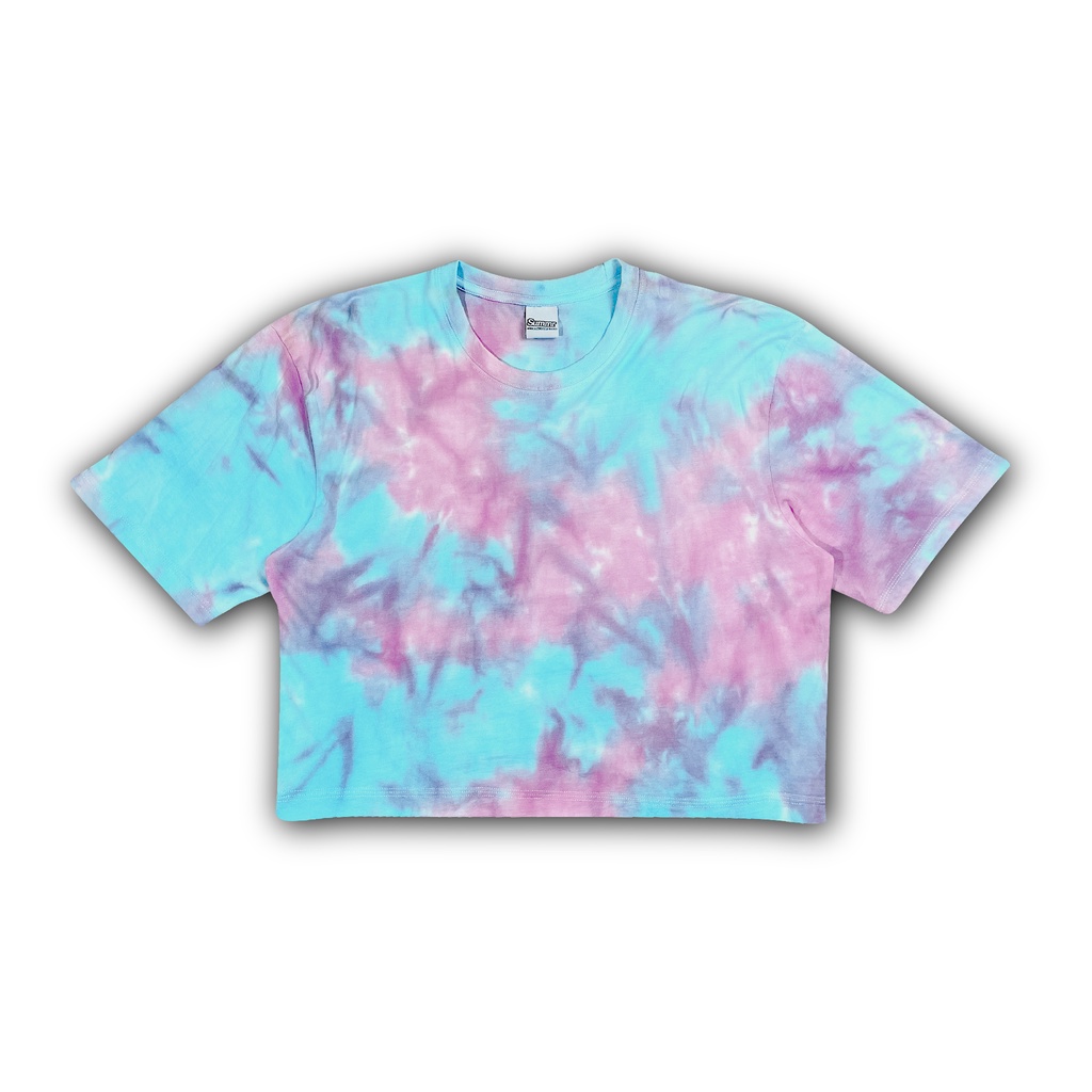 Summr Tie Dye Crop Top Oversized Pink Pop (Crop Top Oversize , Oversized Crop Top)