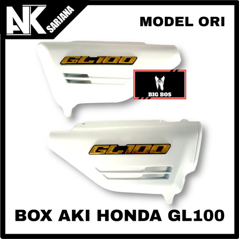 BOX KEMPOLAN AKI TUTUP AKI HONDA GL100 MODEL ORI PUTIH REPRO