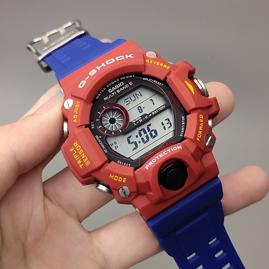 Jam Tangan GShock Casio G-Shock GW-9400 Rangeman Blue Red Transformer