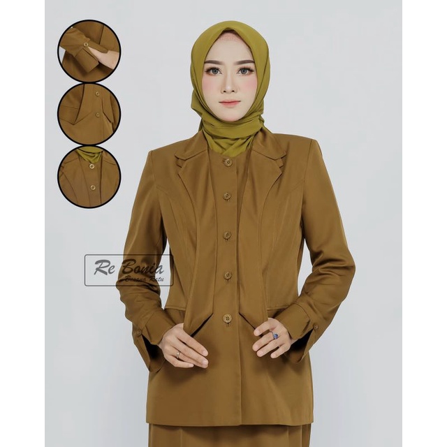 Seragam Re Bonia setelan pemda tua rok A seragam pns baju kerja