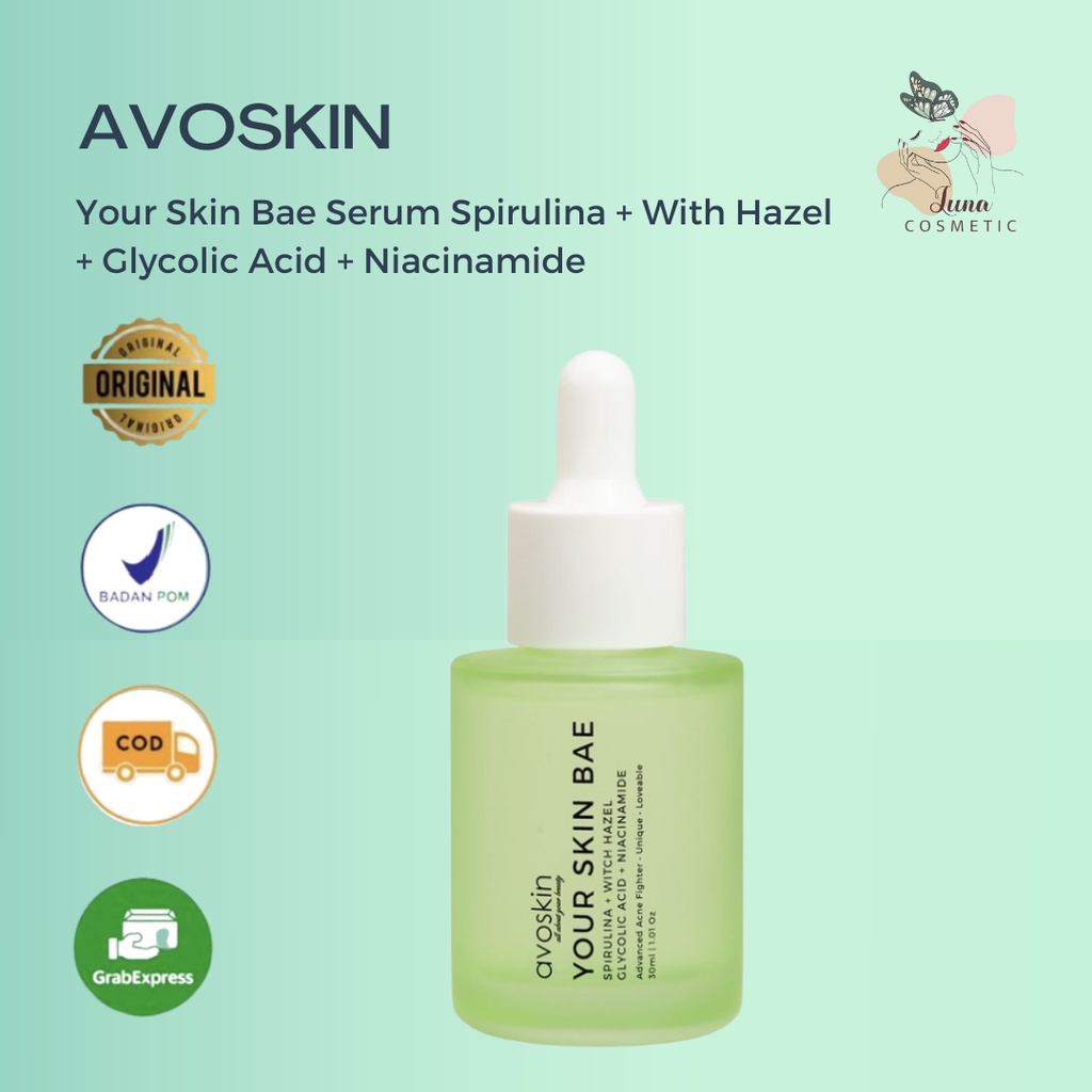 Avoskin Your Skin Bae Serum Spirulina + Witch Hazel + Glycolic Acid + Niacinamide 30 ml