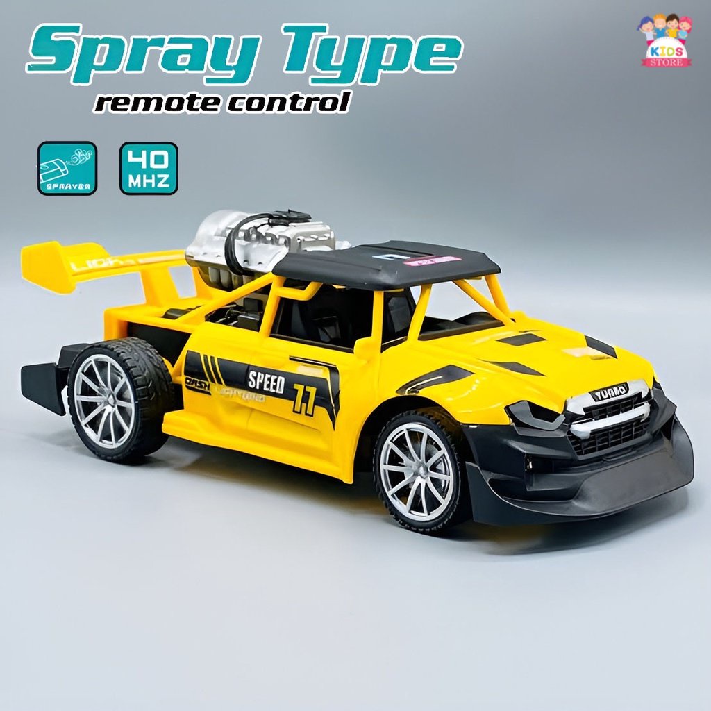 RC Car Spray 1:18 Berasap | Mainan Anak Laki Laki Mobil Mobilan Remote Control | Kado Ulang Tahun Anak Cowok | Mainan Mobil Remot Kontrol